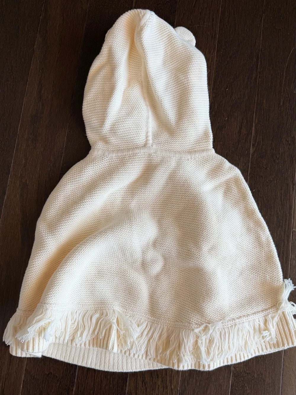 GAP Cream Knit Sweater Poncho for Girls - 3 Years